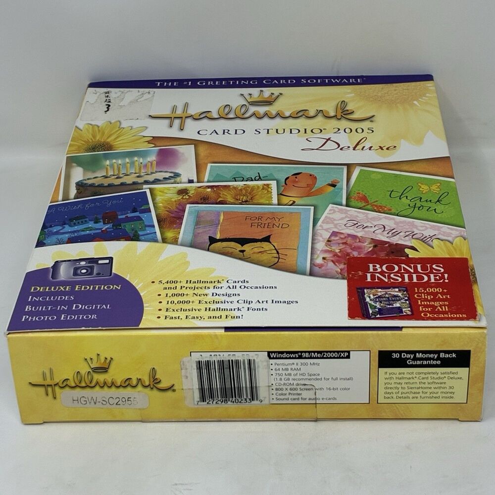 Hallmark Card Studio Deluxe - Retail Box Complete - Picture 9 of 10